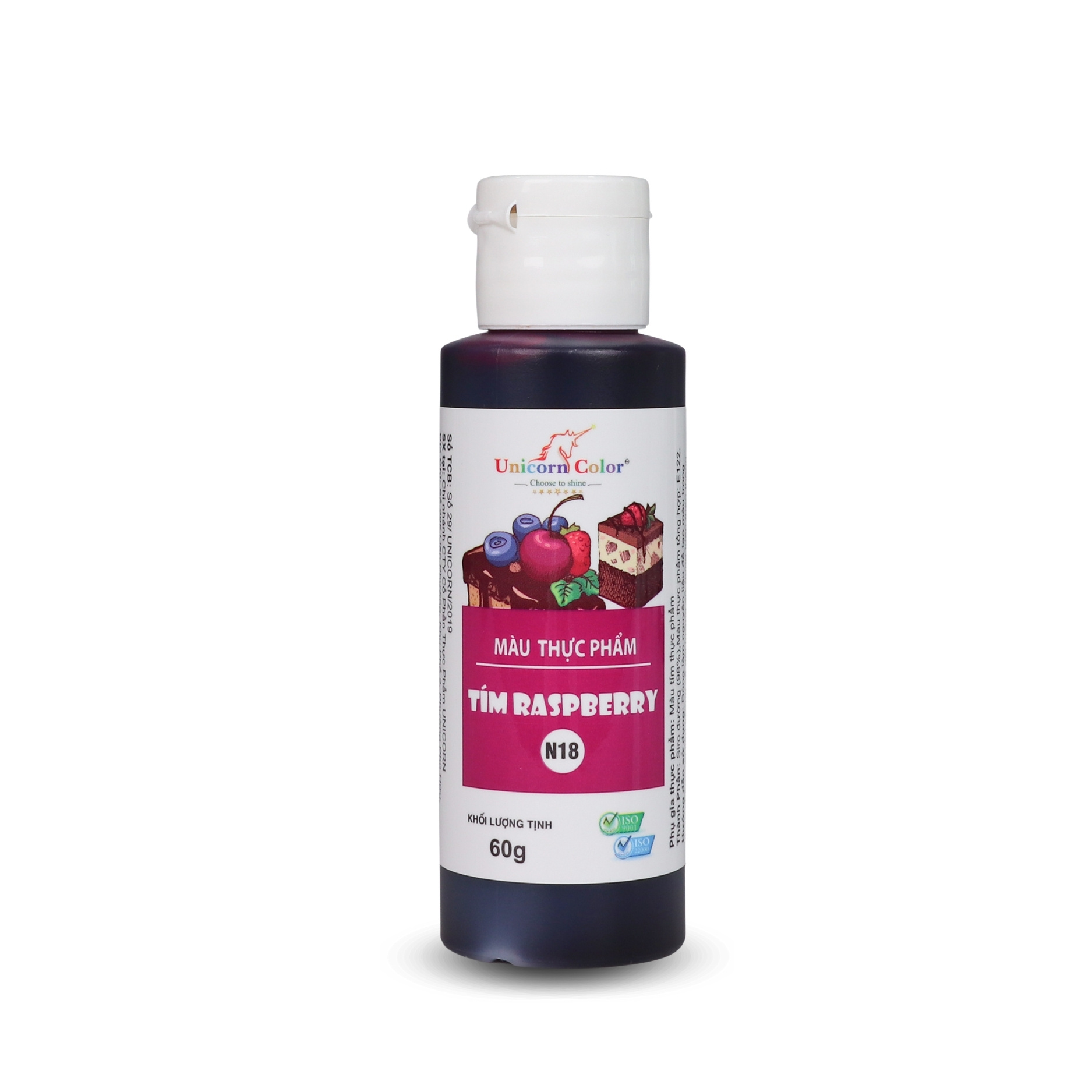 Màu Siro Unicorn Tím Rasperry 60g