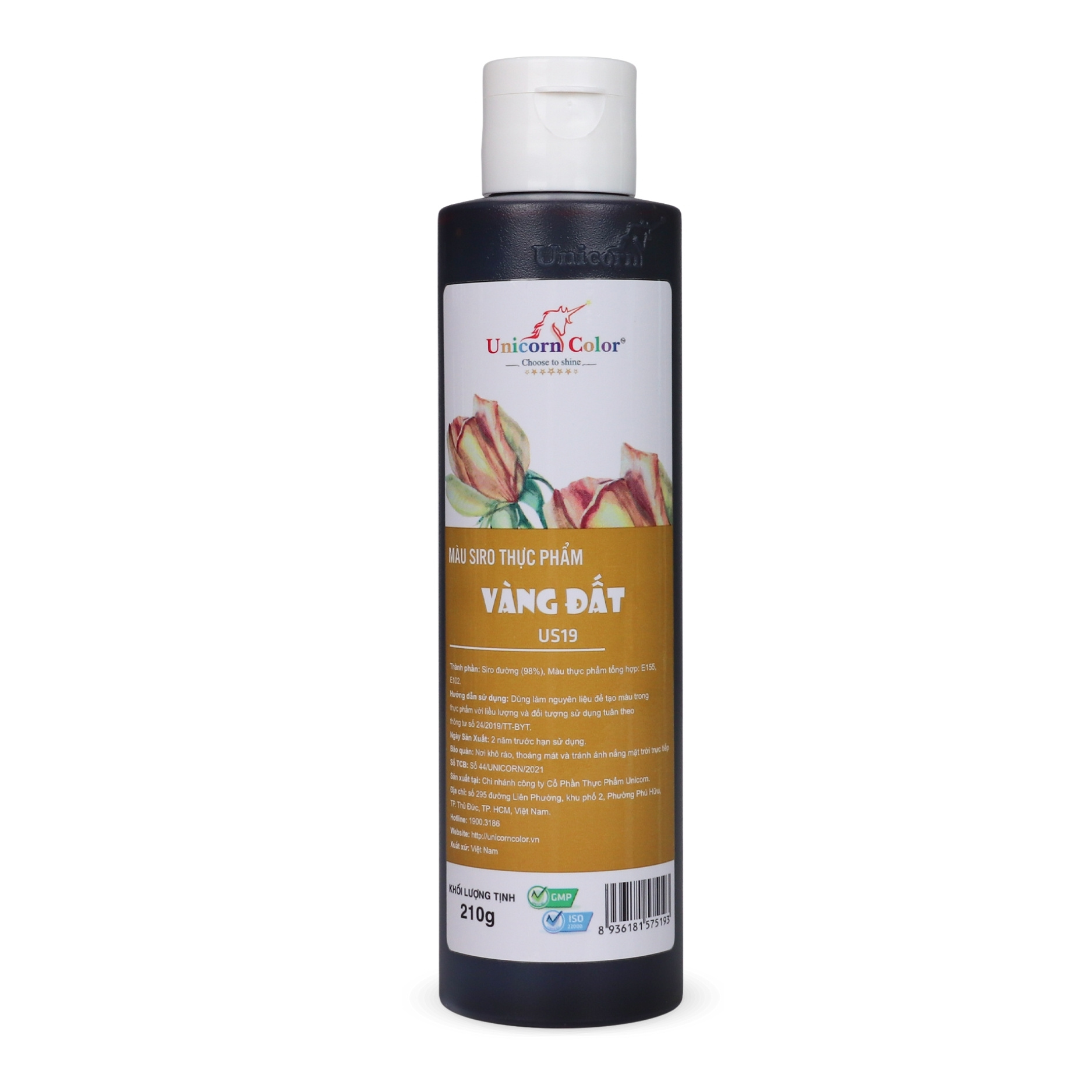 Màu Siro Unicorn Vàng Đất 210g