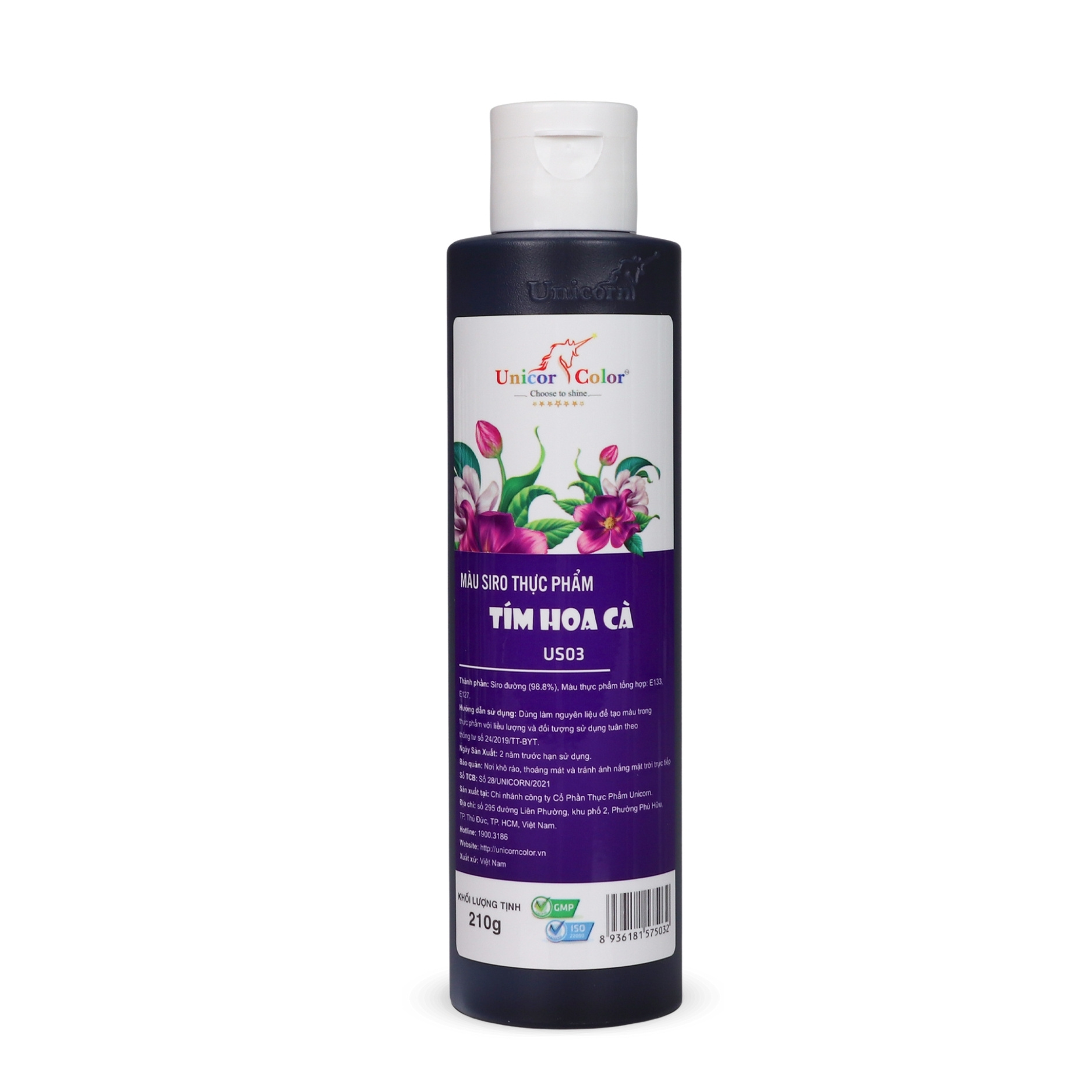 Màu Siro Unicorn Tím Hoa Cà 210g