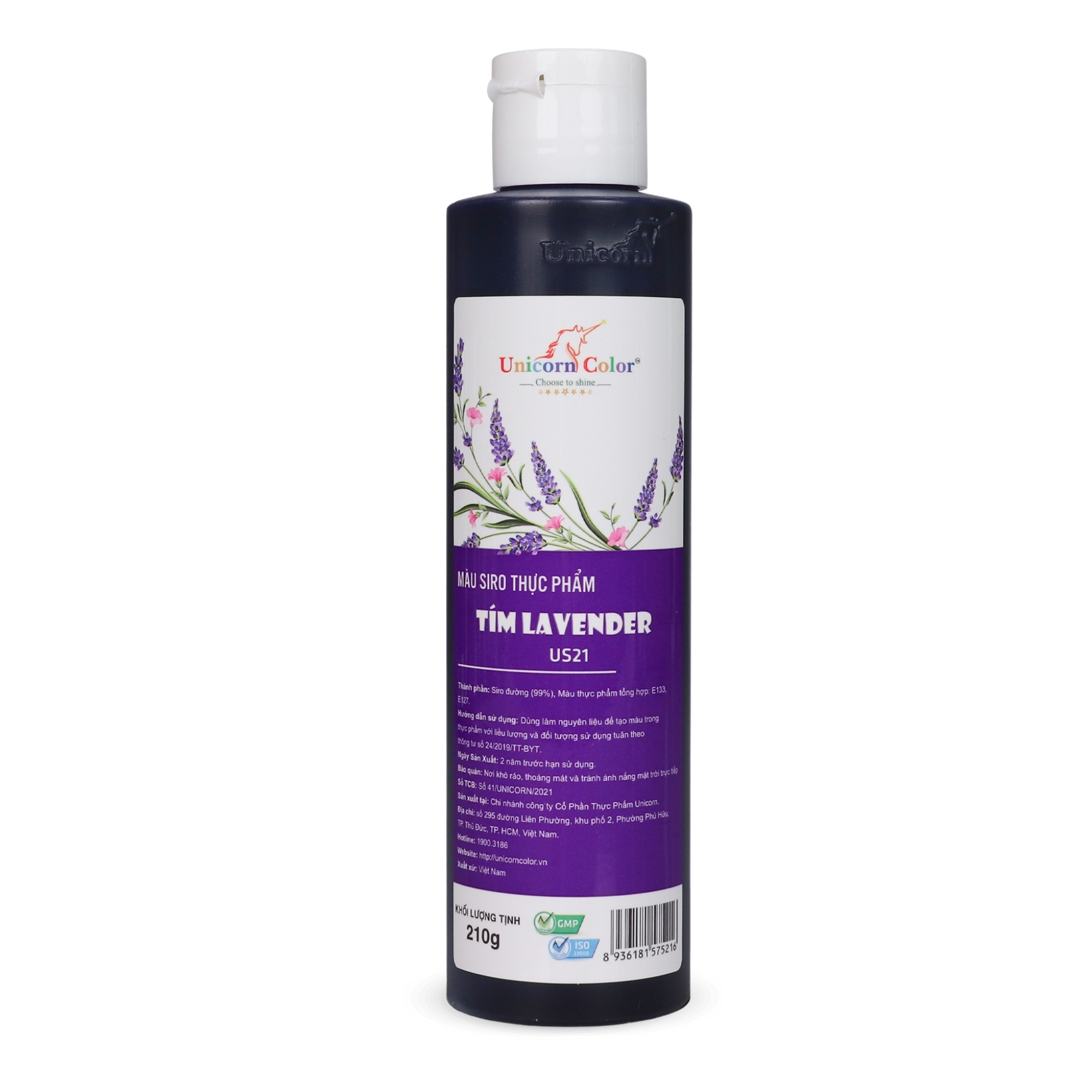 Màu Siro Unicorn Tím Lavender 210g