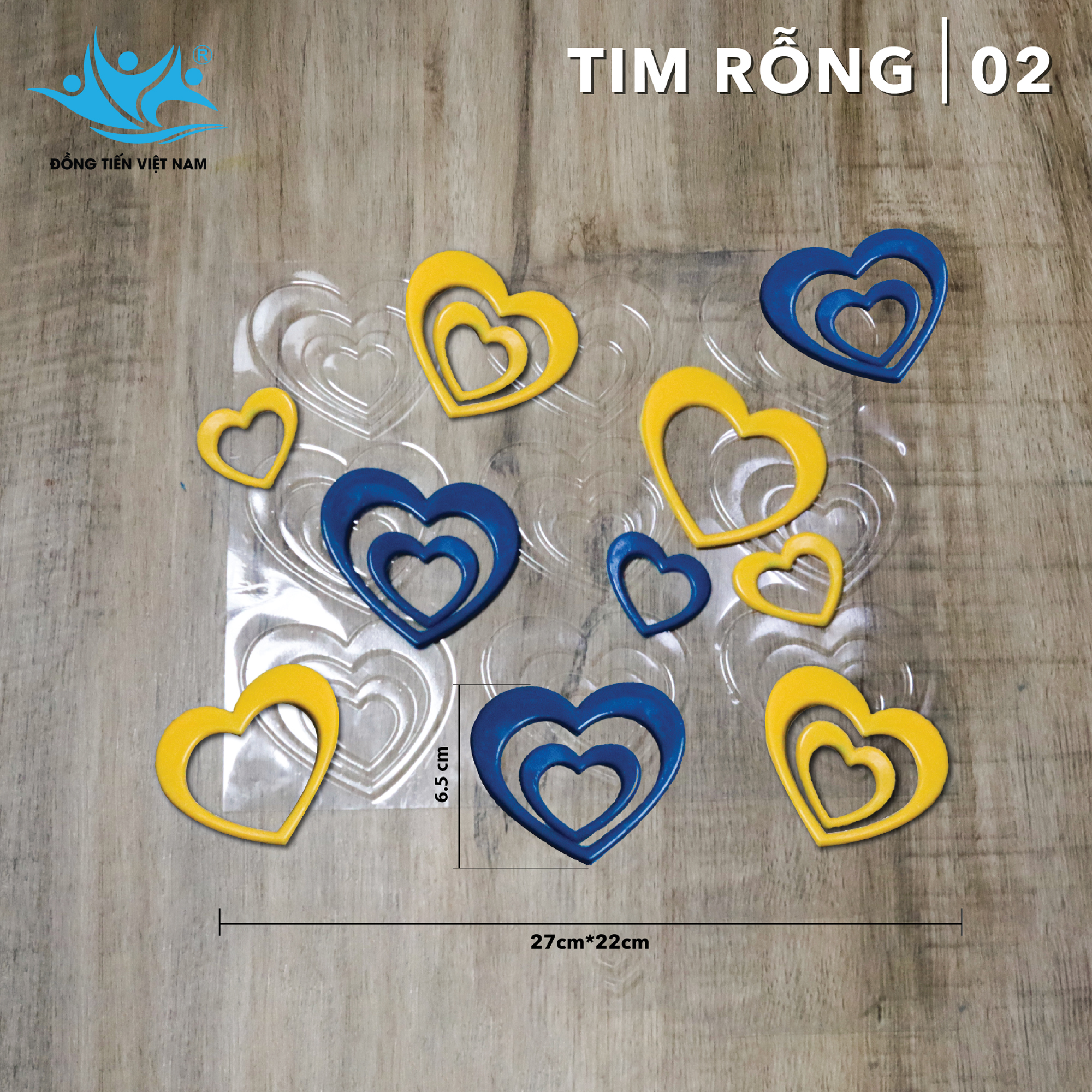 Khuôn In Socola Nhiều Lần-Tim Rỗng