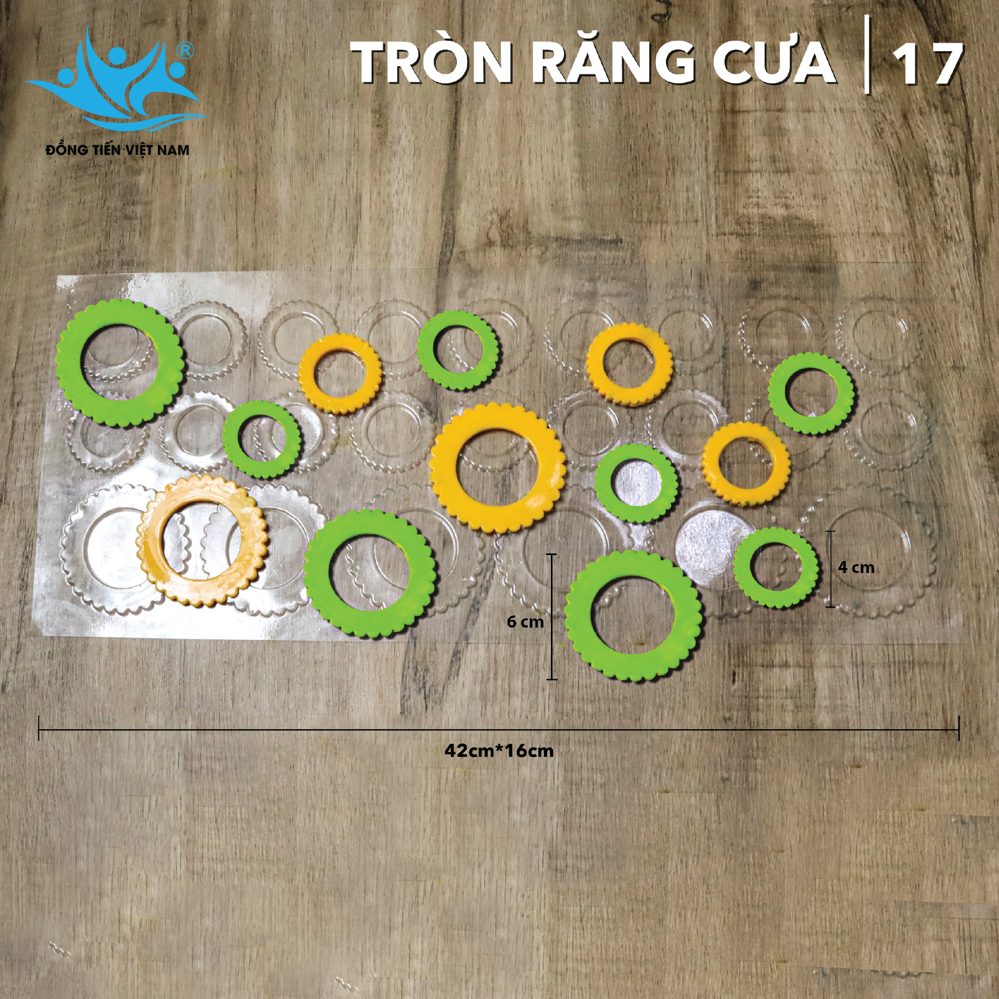 Khuôn In Socola Nhiều Lần-Tròn Răng Cưa