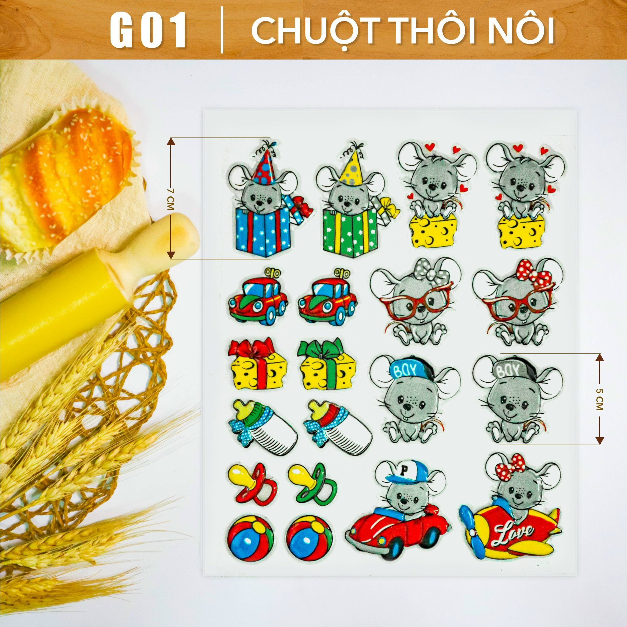 Khuôn In Hình Socola-Chuột Thôi Nôi