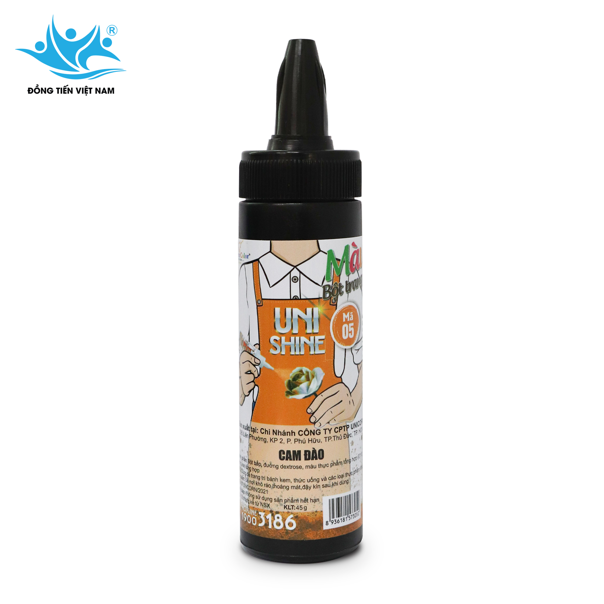 Màu Bột Phun 45g -Cam Đào