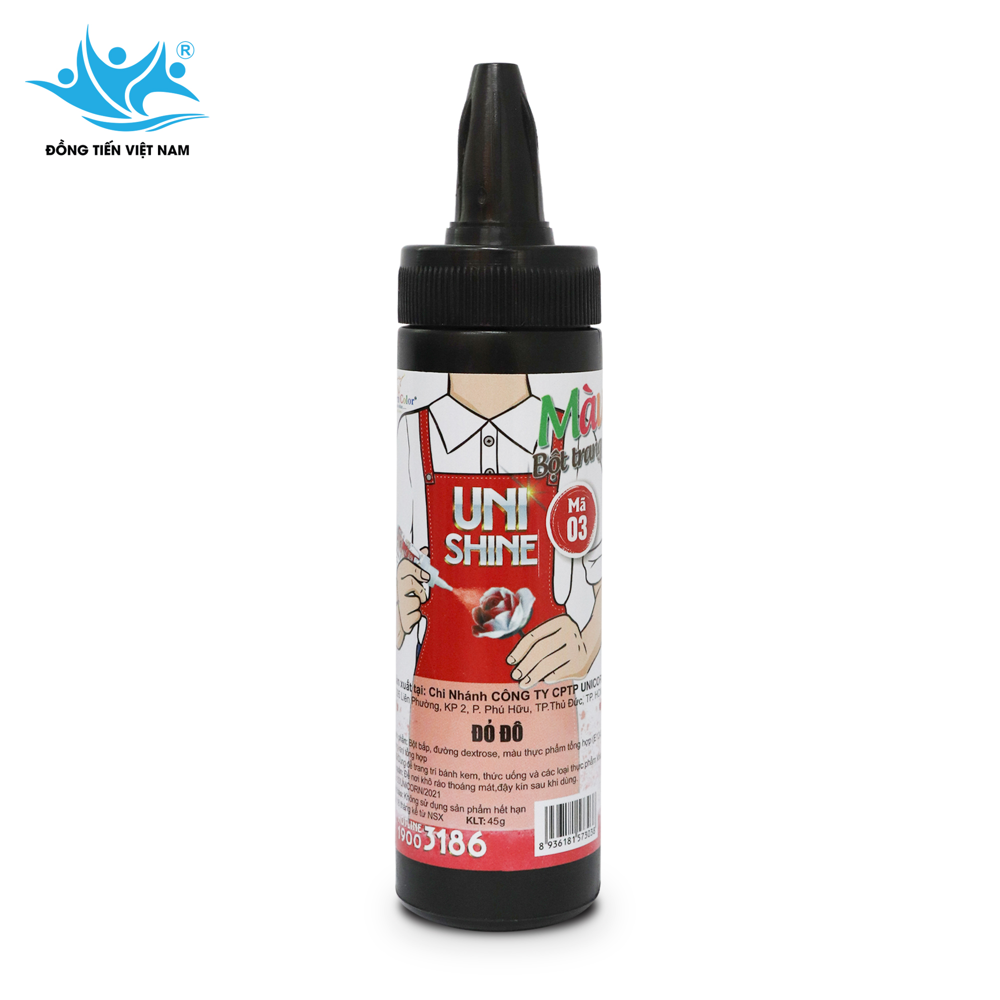 Màu Bột Phun 45g -Đỏ Đô