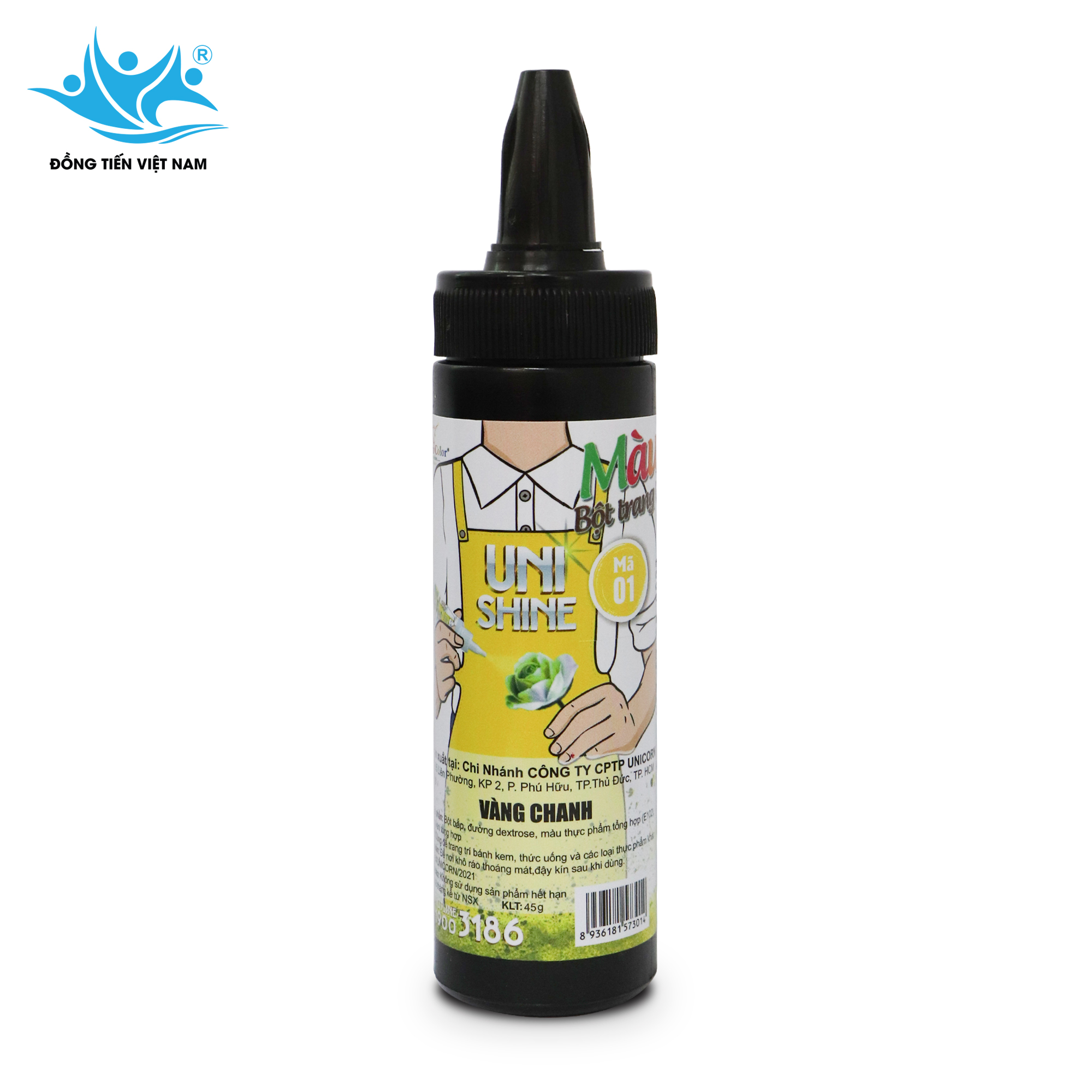 Màu Bột Phun 45g -Vàng Chanh