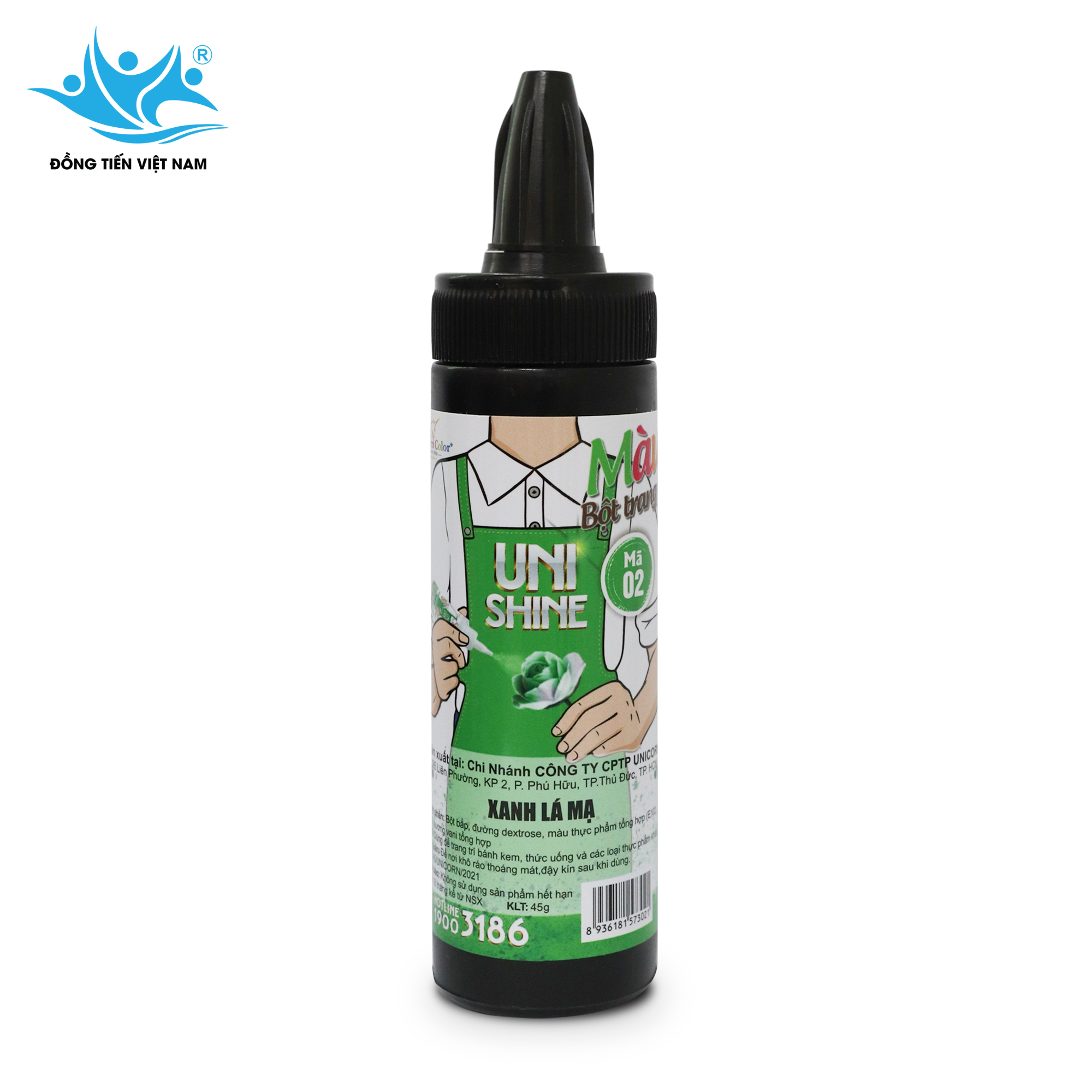 Màu Bột Phun 45g -Xanh Lá Mạ