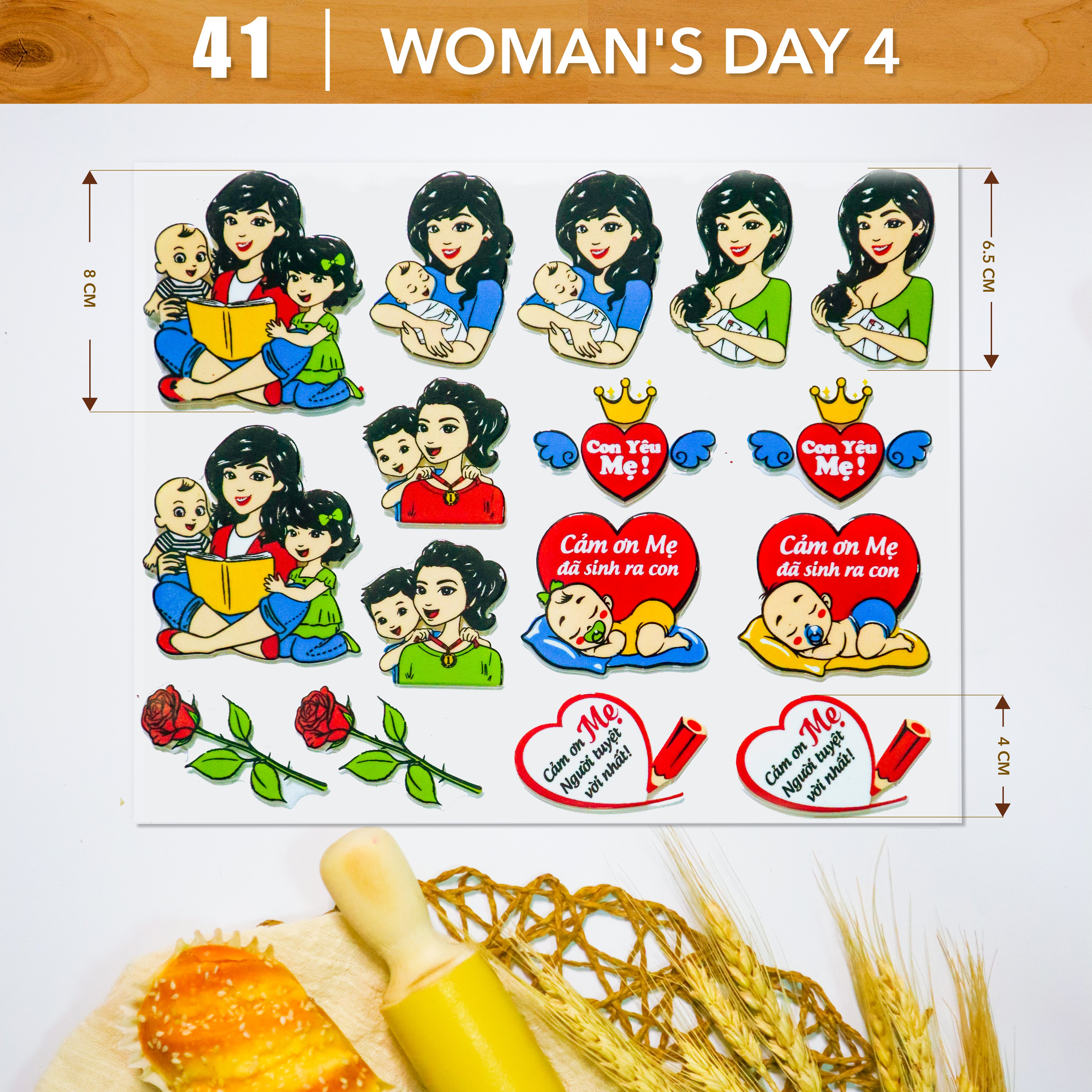 Khuôn In Hình Socola-Women's Day