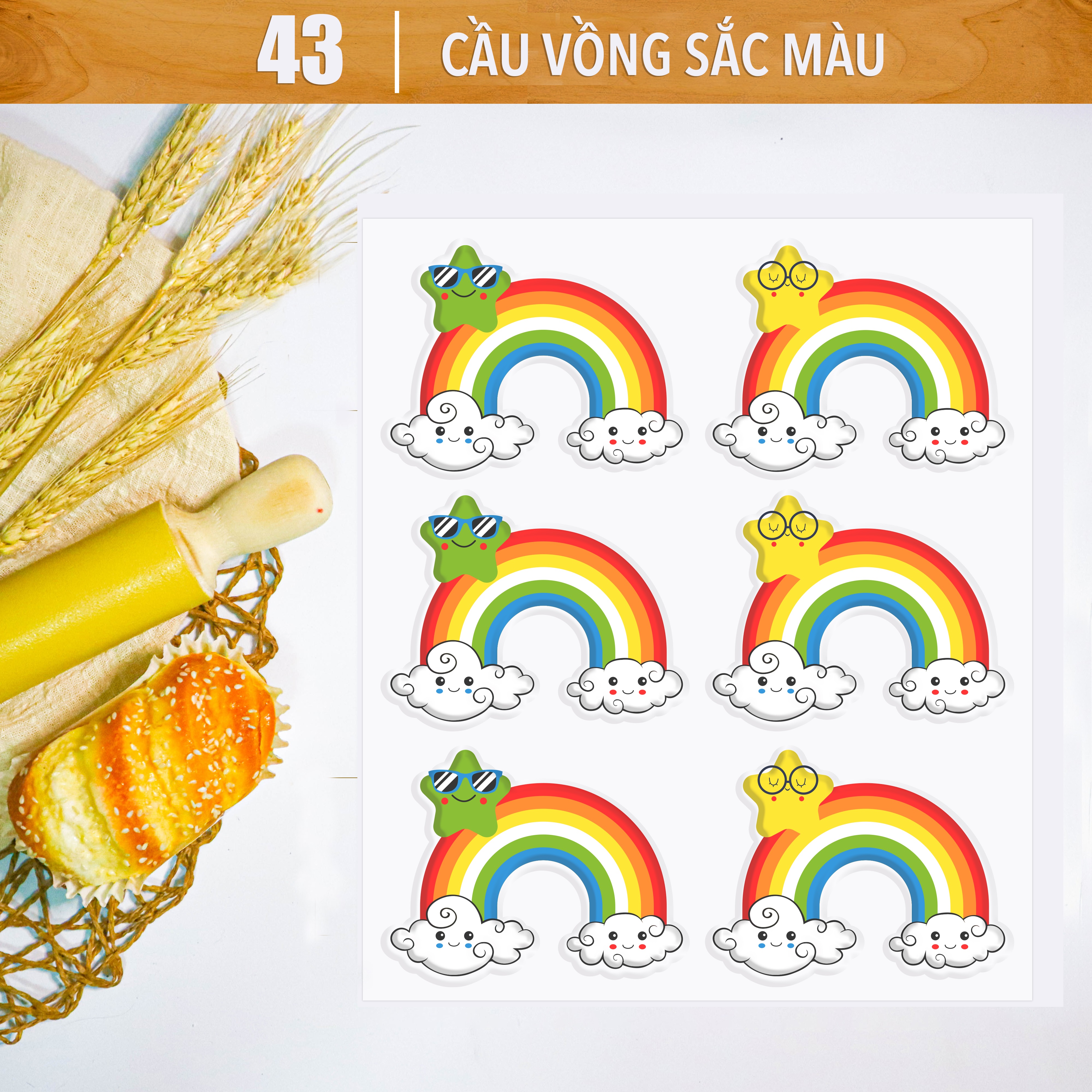 Khuôn In Hình Socola-Cầu Vòng Sắc Màu