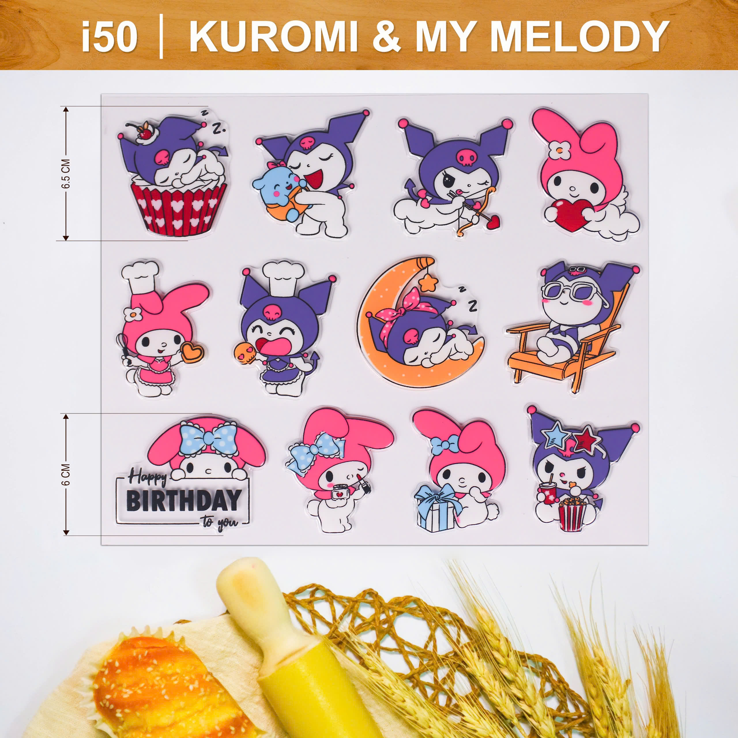 Khuôn In Hình Socola-Kuromi & My Melody